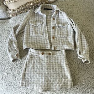 Houndstooth skort xs and matching jacket s